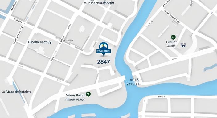Kaart van Amsterdam met locatie van Muzeo Compass aan de Prinsengracht