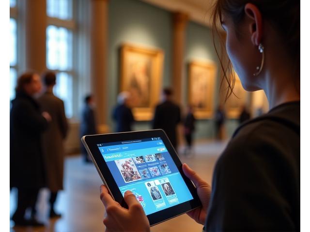 Digitale tentoonstellingsgids in het Ermitage.